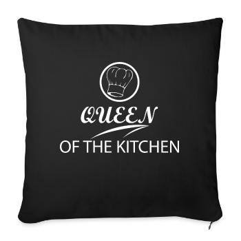 Cuisiner cuisiner Kitchen de la nourriture - Housse de coussin décorative 45 x 45 cm - noir - Devant