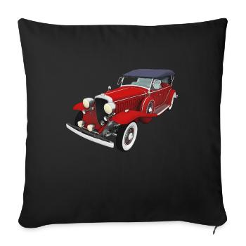 Oldtimer, Auto, Automobil - Sofakissenbezug 45 x 45 cm - Schwarz - Vorne