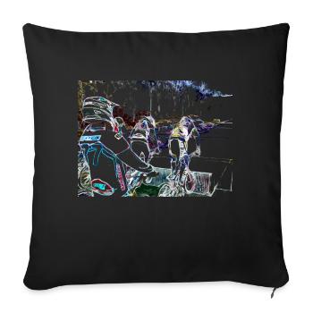 bmx - Sofa pillowcase 17,3'' x 17,3'' (45 x 45 cm) - black - Front