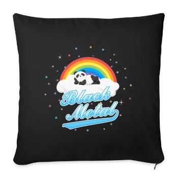 Black Metal Panda - Sofa pillowcase 17,3'' x 17,3'' (45 x 45 cm) - black - Front