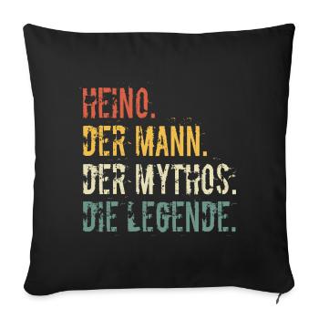 Heino Der Mann Der Mythos Die Legende - Sofakissenbezug 45 x 45 cm - Schwarz - Vorne