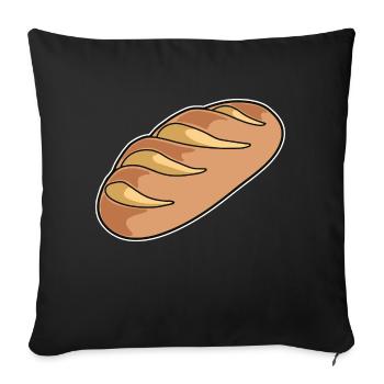 Bread - Sofa pillowcase 17,3'' x 17,3'' (45 x 45 cm) - black - Front