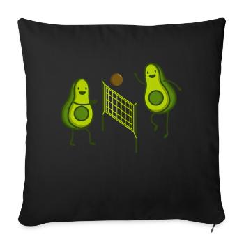 avocado volleyball - Sofa pillowcase 17,3'' x 17,3'' (45 x 45 cm) - black - Front