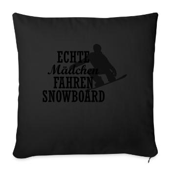 Snowboard Snowboarder - Sofakissenbezug 45 x 45 cm - Schwarz - Vorne
