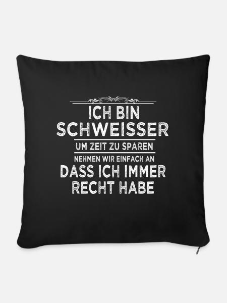 Schweißer Metallbauer Schweisser Schweißen - Sofakissenbezug 45 x 45 cm - Schwarz