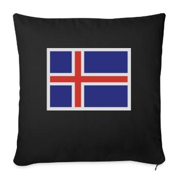 Islande - Housse de coussin décorative 45 x 45 cm - noir - Devant