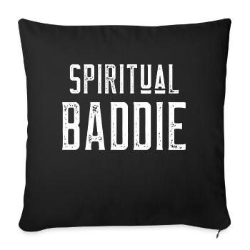 Spiritual Baddie - Sofa pillowcase 17,3'' x 17,3'' (45 x 45 cm) - black - Front