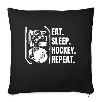 Équipe de hockey sur glace Hockey sur glace Sports d’hiver Hockey sur glace Hockey sur glace - Housse de coussin décorative 45 x 45 cm - noir - Devant