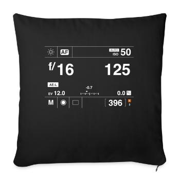 Hasselblad screen - Housse de coussin décorative 45 x 45 cm - noir - Devant