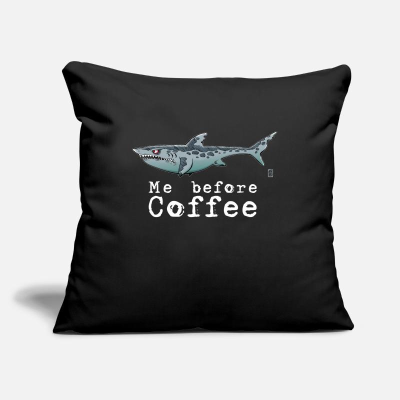 Me before coffee, me before my coffee. Sofa pillowcase 17,3'' x 17,3'' (45 x 45 cm)