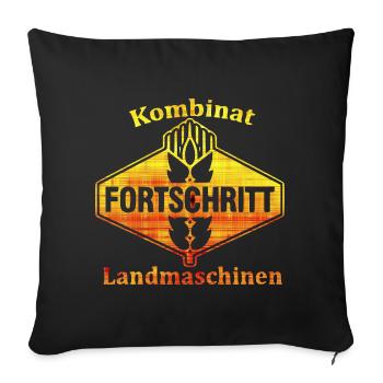 FORTSCHRITT - Kombinat IFA DDR - Sofakissenbezug 45 x 45 cm - Schwarz - Vorne
