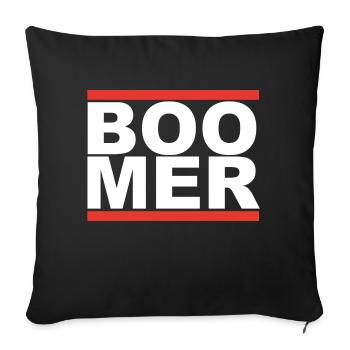 Boomer Baby-Boomer Internet-Meme - Sofakissenbezug 45 x 45 cm - Schwarz - Vorne