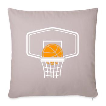 Basketball with hoop to design yourself - Sofa pillowcase 17,3'' x 17,3'' (45 x 45 cm) - light taupe - Front