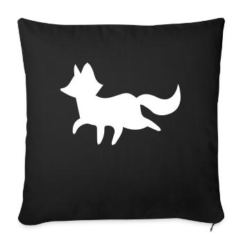 fox - Sofa pillowcase 17,3'' x 17,3'' (45 x 45 cm) - black - Front