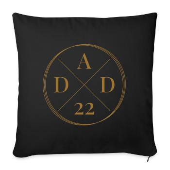 Papa 2022 - Housse de coussin décorative 45 x 45 cm - noir - Devant