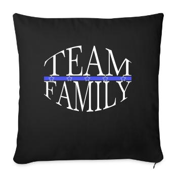 aidez drôle canada famille défenseur de la famille gars cadeau - Housse de coussin décorative 45 x 45 cm - noir - Devant