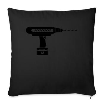 screwdriver drill - Sofa pillowcase 17,3'' x 17,3'' (45 x 45 cm) - black - Front