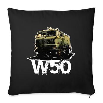 Camion NVA W50 LKW - Housse de coussin décorative 45 x 45 cm - noir - Devant