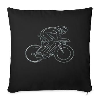 Bicycling bike adrenaline bike cycling - Sofa pillowcase 17,3'' x 17,3'' (45 x 45 cm) - black - Front