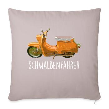 Schwalbenfahrer Schwalbe KR51 Allemagne de l’Est SuhlS51 - Housse de coussin décorative 45 x 45 cm - taupe clair - Devant