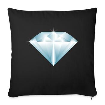 Diamant Gemstone Diamants Investissement Bijoux - Housse de coussin décorative 45 x 45 cm - noir - Devant