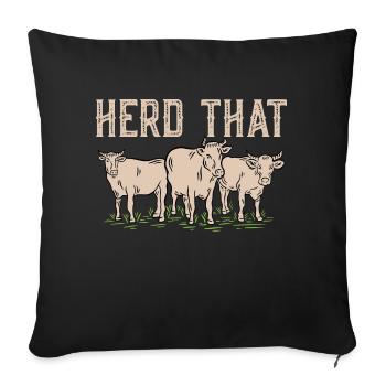 Poêle cet éleveur de bovins d’élevage d’animaux - Housse de coussin décorative 45 x 45 cm - noir - Devant