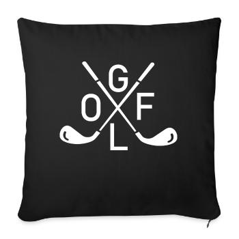 sport de golf - Housse de coussin décorative 45 x 45 cm - noir - Devant