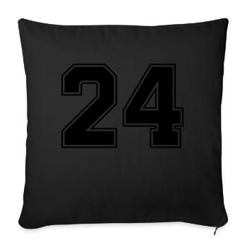 24 - Sofa pillowcase 17,3'' x 17,3'' (45 x 45 cm) - black - Front
