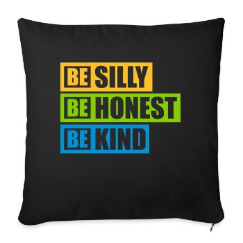 Silly Honest Child - Sofa pillowcase 17,3'' x 17,3'' (45 x 45 cm) - black - Front