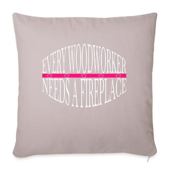 cool logging lumberjackwoodworking quote - Sofa pillowcase 17,3'' x 17,3'' (45 x 45 cm) - light taupe - Front