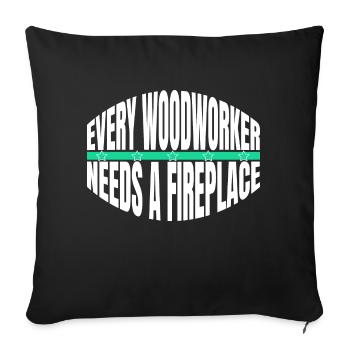 chainsaw grab arborists best quote funshirt - Sofa pillowcase 17,3'' x 17,3'' (45 x 45 cm) - black - Front