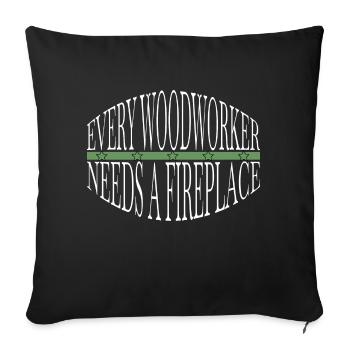 sabrina charpentier tshirts cadeau d’anniversaire - Housse de coussin décorative 45 x 45 cm - noir - Devant