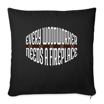 carpenter jokes arboriculture fun carpenter saw - Sofa pillowcase 17,3'' x 17,3'' (45 x 45 cm) - black - Front