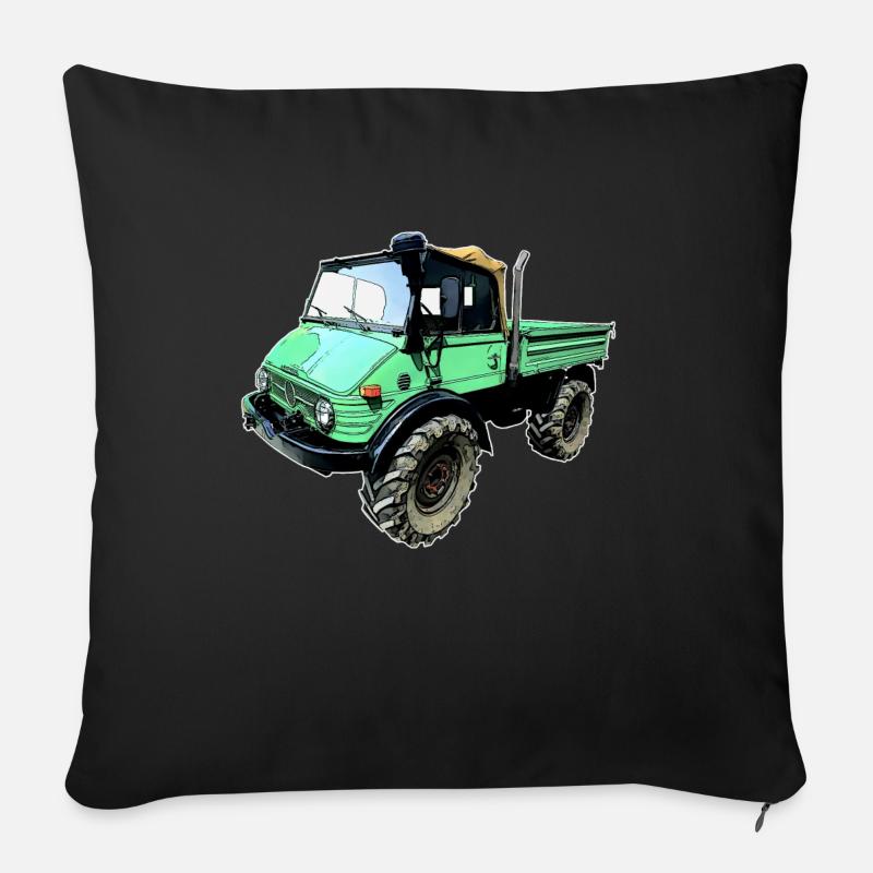 unimog 406 - Sofakissenbezug 45 x 45 cm - Schwarz
