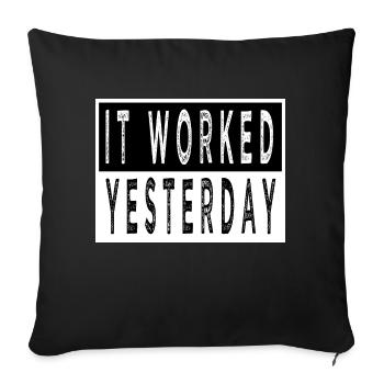 christmas carols computer programming fun - Sofa pillowcase 17,3'' x 17,3'' (45 x 45 cm) - black - Front