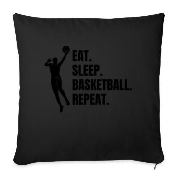 Club de basket-ball Amateurs de basket-ball Joueurs de basket-ball - Housse de coussin décorative 45 x 45 cm - noir - Devant
