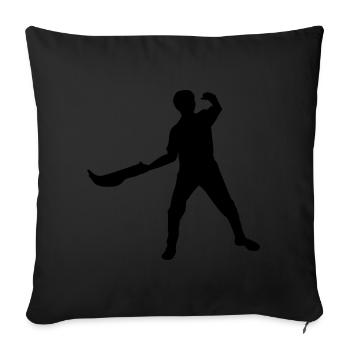 Damen Herren Pelota Basque Pelota Jai Alai - Sofakissenbezug 45 x 45 cm - Schwarz - Vorne