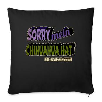 Greyhound Great Dane cadeau cadeau cadeau d’anniversaire - Housse de coussin décorative 45 x 45 cm - noir - Devant