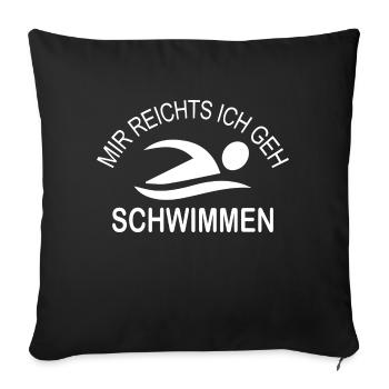 Triathlon Swim Bike Run Marathon - Sofakissenbezug 45 x 45 cm - Schwarz - Vorne