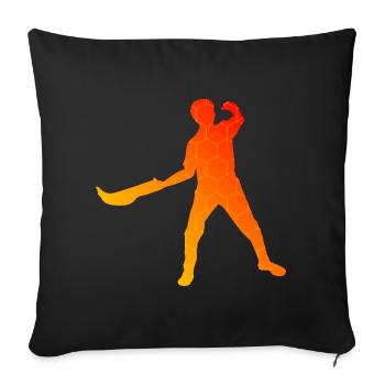 Pelote Pelote vasca Pelote Basque Hommes Jai Alai - Housse de coussin décorative 45 x 45 cm - noir - Devant