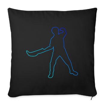 Pelota vasca Jai Alai Pelota Femmes Hommes Basque P - Housse de coussin décorative 45 x 45 cm - noir - Devant