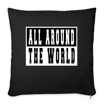 outdoors awesome different traveling fun funny - Sofa pillowcase 17,3'' x 17,3'' (45 x 45 cm) - black - Front