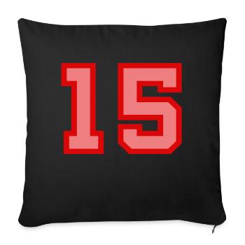 Cool Retro Retrostyle Numéro de maillot numéro de dos - Housse de coussin décorative 45 x 45 cm - noir - Devant