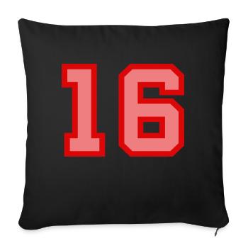 Cool Retro Retrostyle Numéro de maillot numéro de dos - Housse de coussin décorative 45 x 45 cm - noir - Devant