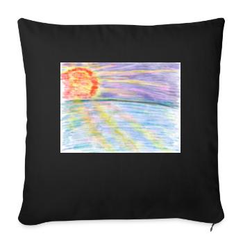 Sonnenuntergang - Sofakissenbezug 45 x 45 cm - Schwarz - Vorne
