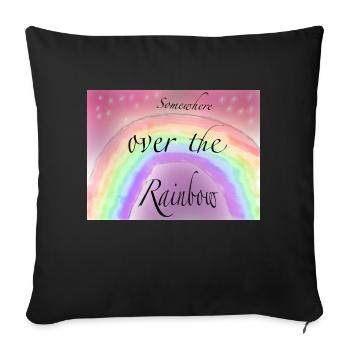 Somewhere Ober the rainbow - Sofakissenbezug 45 x 45 cm - Schwarz - Vorne