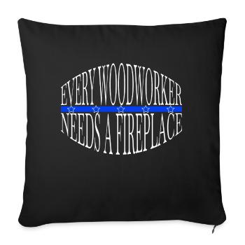 arboriculturist funny sayings present idea badge - Sofa pillowcase 17,3'' x 17,3'' (45 x 45 cm) - black - Front