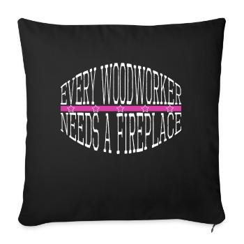 tshirts d’abatteur d’arbres forestiers john carpenter - Housse de coussin décorative 45 x 45 cm - noir - Devant