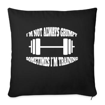 Fitness Bodybuilder Athletes Muscle Strength Training - Sofa pillowcase 17,3'' x 17,3'' (45 x 45 cm) - black - Front