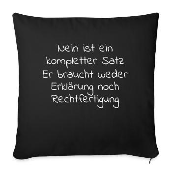 saying fun funny saying cool - Sofa pillowcase 17,3'' x 17,3'' (45 x 45 cm) - black - Front